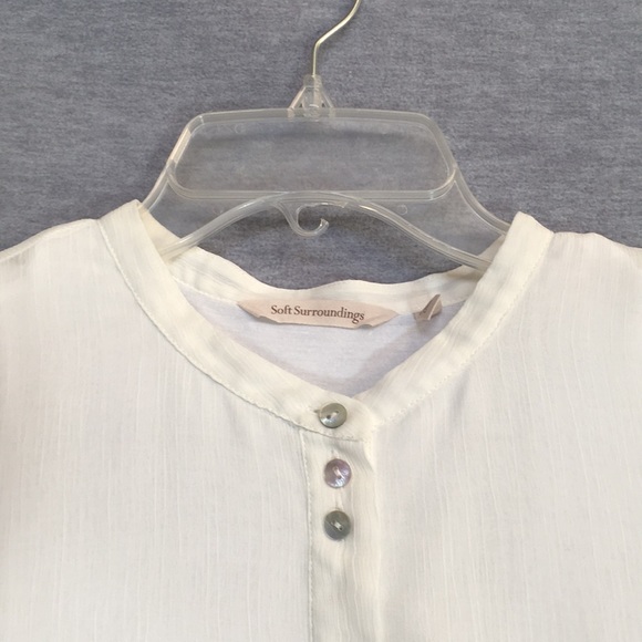 SOFT SURROUNDINGS Cool Comfy Gauzy Leisure Lounge Summer Long Line Oversized Top - Picture 6 of 15